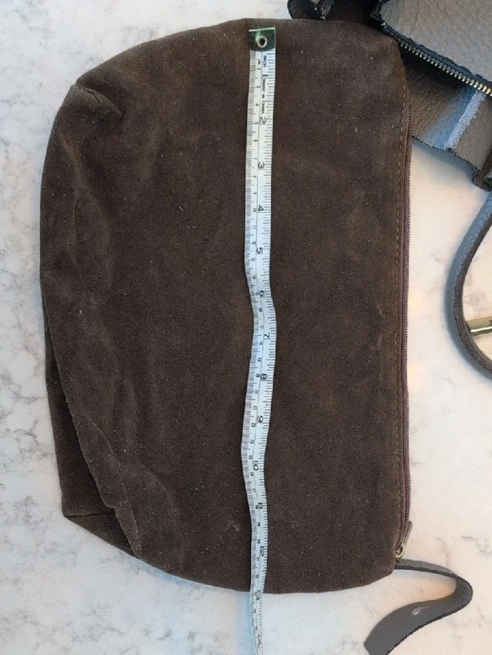 Italian Leather Tassel Satchel Handbag in Dove Gray NWOT